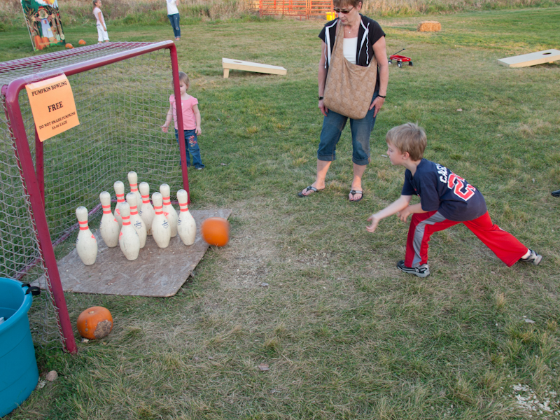 PA089873.jpg - Bowling with pumpkins